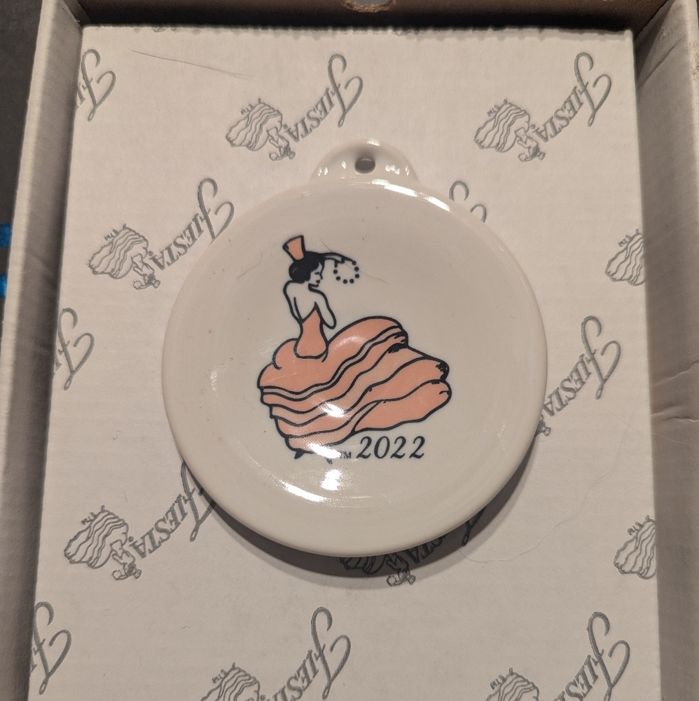 2022 Fiestaware Ceramic Ornament with Dancer Design
